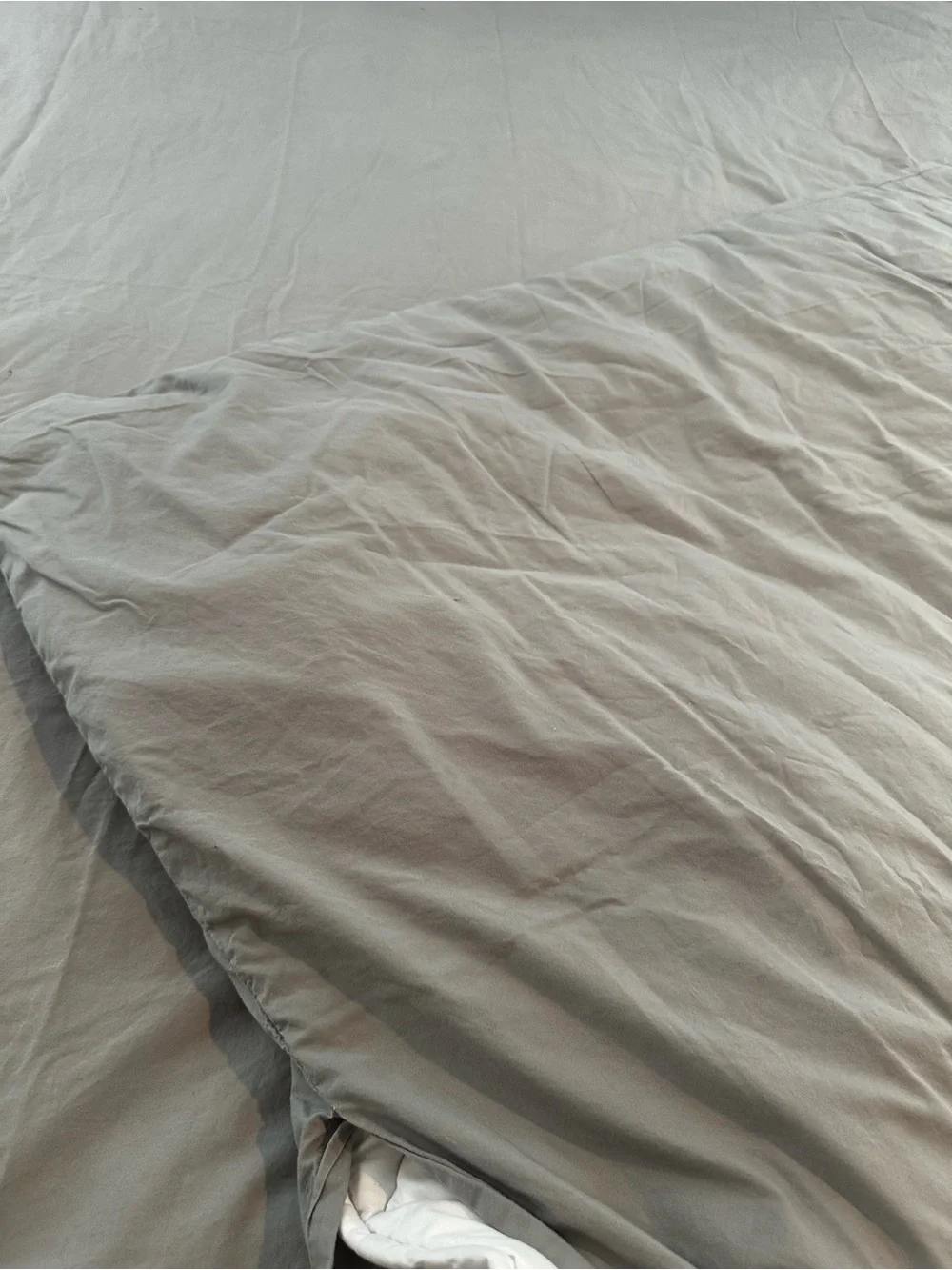 H&M Light Gray Cotton King Size Duvet Cover
